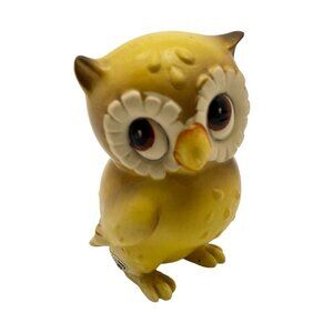 Vintage Josef Originals Owl Ceramic Figurine MCM Big Eyes Mother Japan